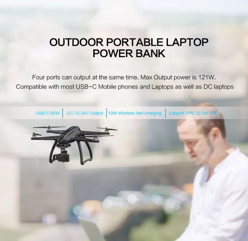 22.5w Power Bank Multipurpose Mobile Charger for Laptop Qi 3.0 Fast Charging 24volt Wireless Powerbanks 20000mah