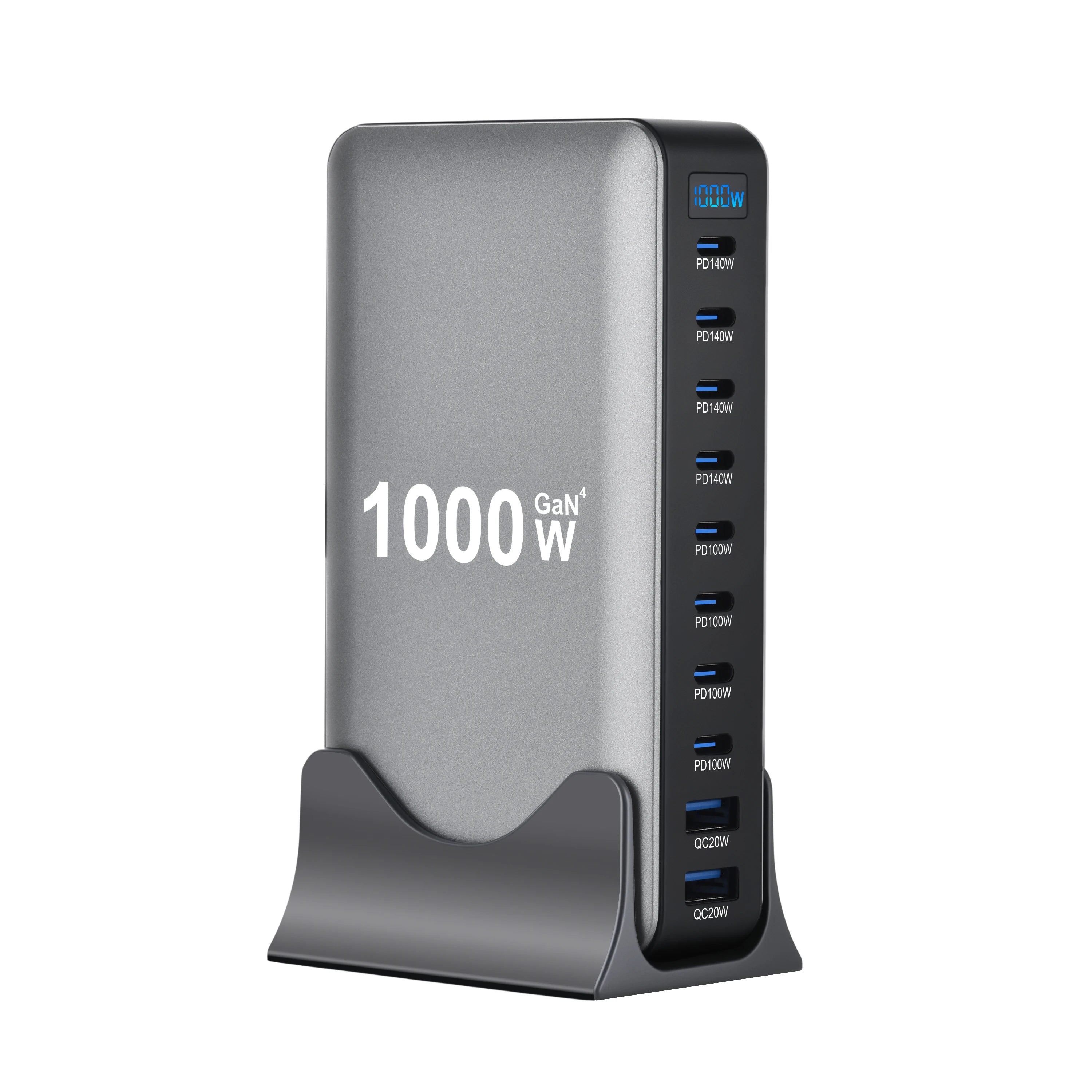 1000W Multi-Port Desktop Charger with 8C2A Fast Charging 200W Total Power for Laptops Tablets And More - New Model