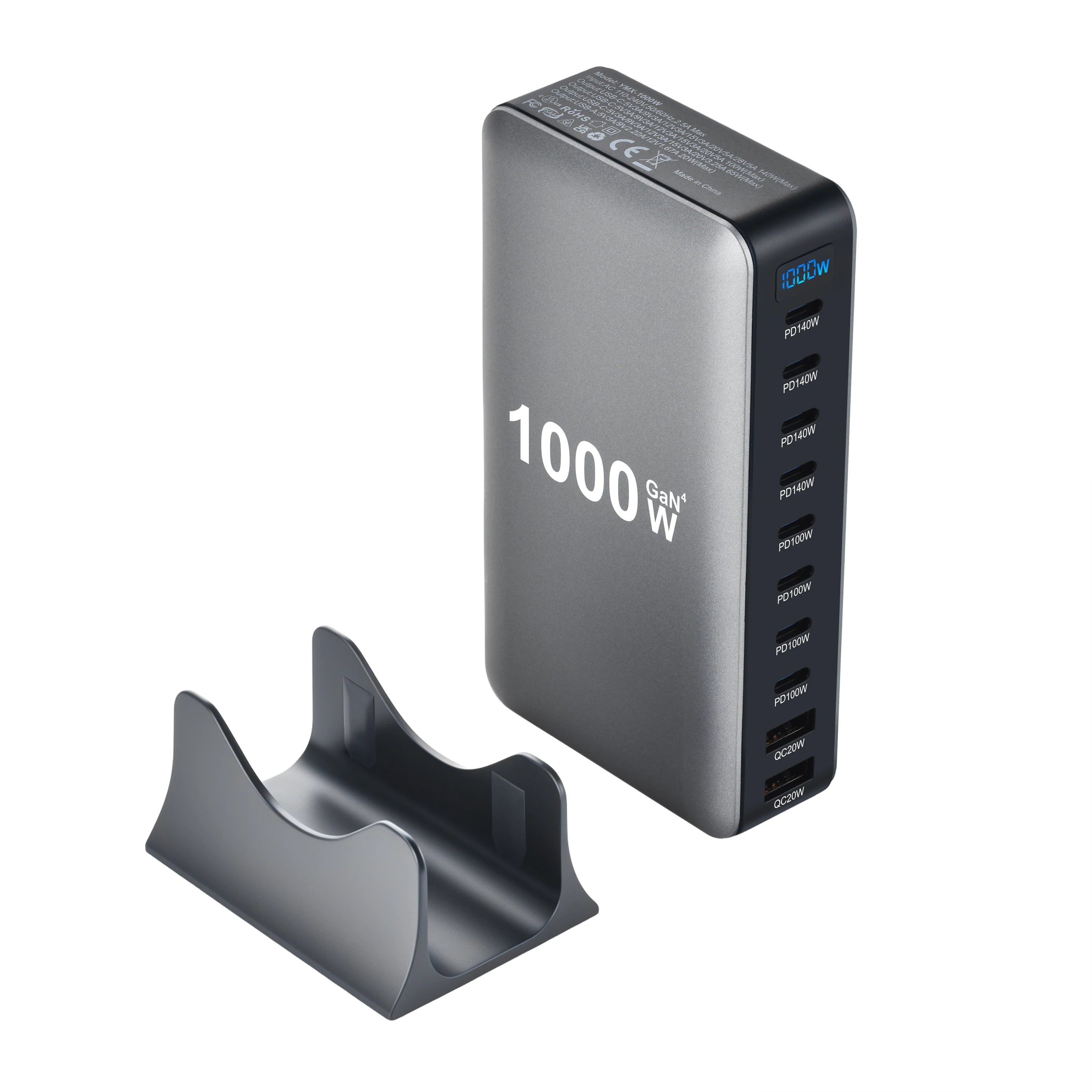 1000W Multi-Port Desktop Charger with 8C2A Fast Charging 200W Total Power for Laptops Tablets And More - New Model